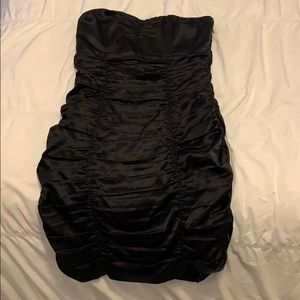 Strapless black dress